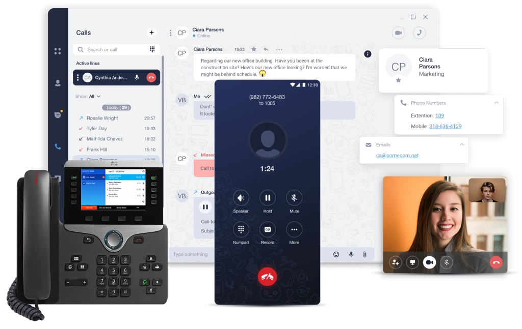 Abbax Hosted VoIP softphone interface
